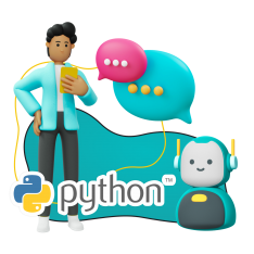 Умный чат-бот на Python - КИБЕРшкола программирования для детей, компьютерные курсы для школьников, начинающих и подростков - KIBERone г. Архангельск